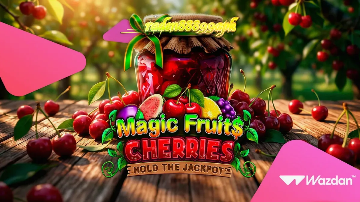 Tampilan visual slot Magic Fruit$: Cherries dengan simbol buah klasik dan elemen modern